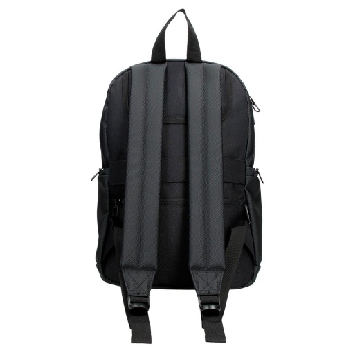 PEPE JEANS Dorking black backpack for 15" laptop and 12" tablet, adaptable to a trolley.