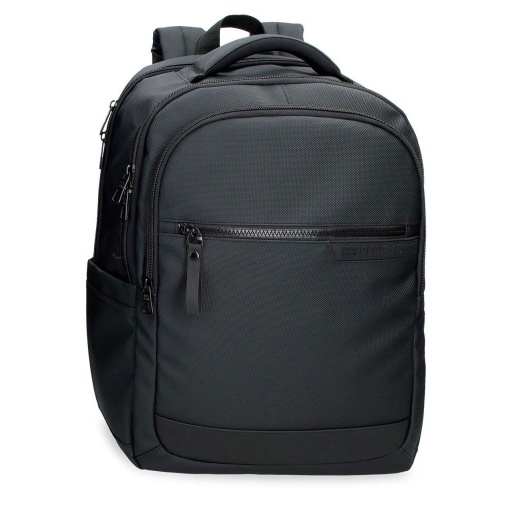 Mochila para portátil 15,6" e tablet 12" PEPE JEANS Dorking preta adaptável a trolley