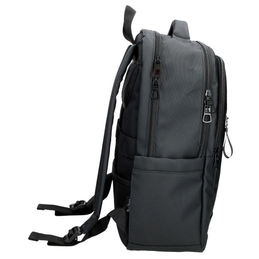 PEPE JEANS Dorking black backpack for 15.6" laptop and 12" tablet, adaptable to a trolley.