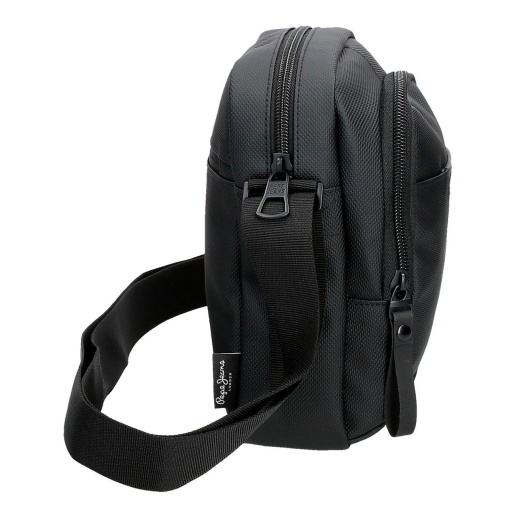 PEPE JEANS Dorking black shoulder bag 17x22x8cm