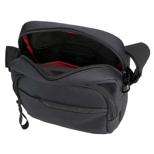 PEPE JEANS Dorking black shoulder bag 17x22x8cm