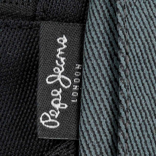 PEPE JEANS Aiden blue backpack for 13.3" laptop and 12" tablet, adaptable to a trolley.