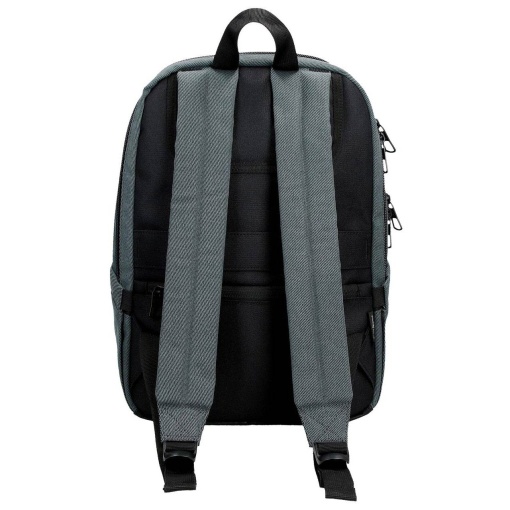 PEPE JEANS Aiden blue backpack for 13.3" laptop and 12" tablet, adaptable to a trolley.