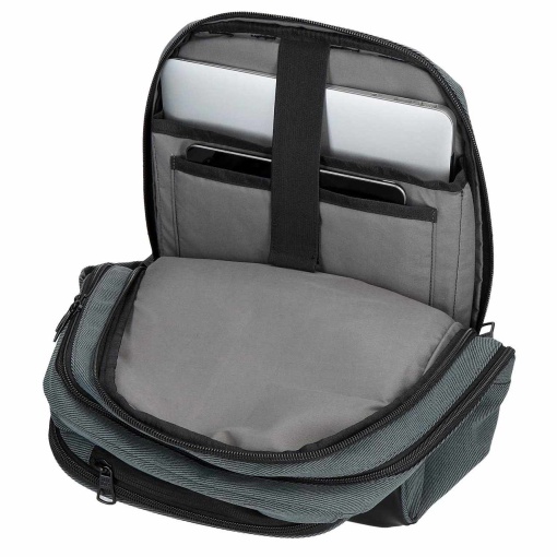 PEPE JEANS Aiden blue backpack for 13.3" laptop and 12" tablet, adaptable to a trolley.