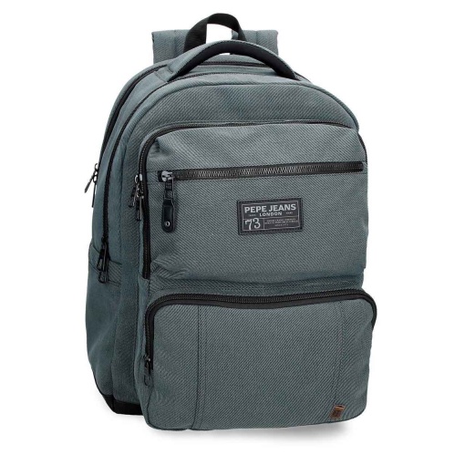 Mochila para portátil 15,6" e tablet 12" PEPE JEANS Aiden azul adaptável a trolley