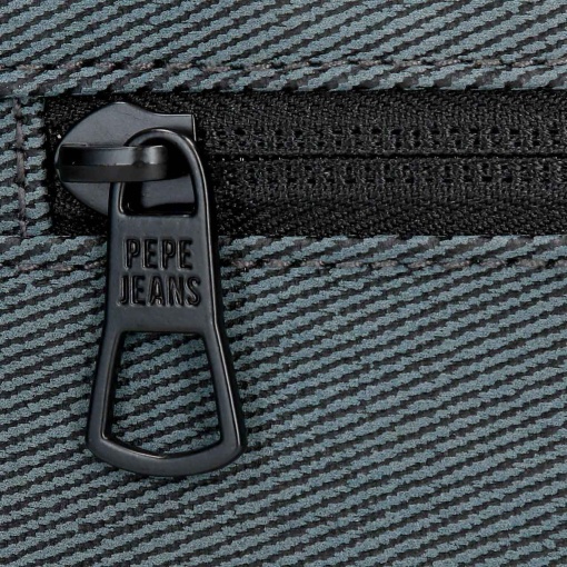 PEPE JEANS Aiden blue backpack for 15.6" laptop and 12" tablet, adaptable to a trolley.