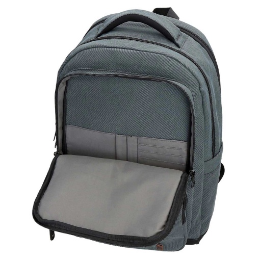 PEPE JEANS Aiden blue backpack for 15.6" laptop and 12" tablet, adaptable to a trolley.