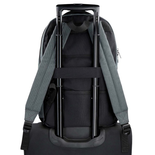 PEPE JEANS Aiden blue backpack for 15.6" laptop and 12" tablet, adaptable to a trolley.
