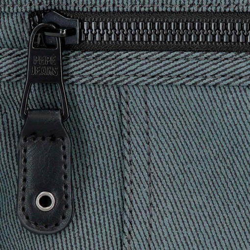 PEPE JEANS Aiden blue backpack for 15.6" laptop and 12" tablet, adaptable to a trolley.