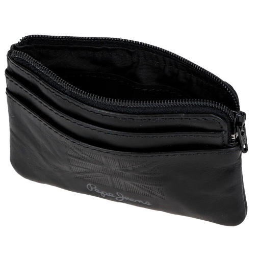 PEPE JEANS Denver black coin/card holder 11x7x1.5cm