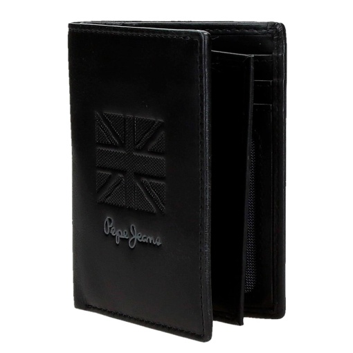 PEPE JEANS Denver black wallet 9x11x1cm
