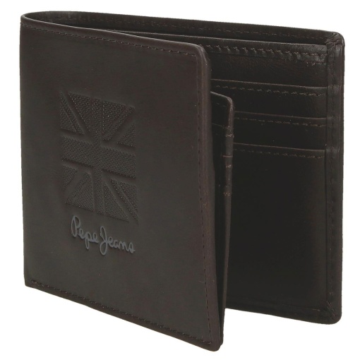 PEPE JEANS Denver brown wallet 11x8.5x1cm
