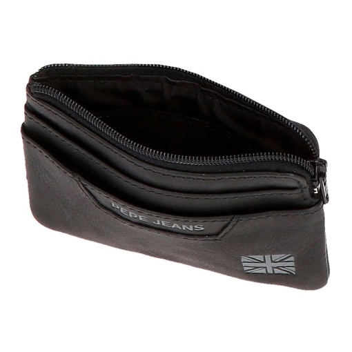 Porta-moedas PEPE JEANS Indiana preto 11x7x1,5cm