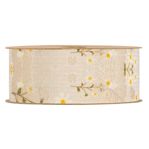 Fita de tecido dupla face MP Little Daisies 40mmx10m creme 02