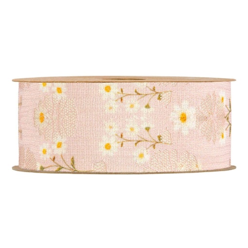 Fita de tecido dupla face MP Little Daisies 40mmx10m rosa 03