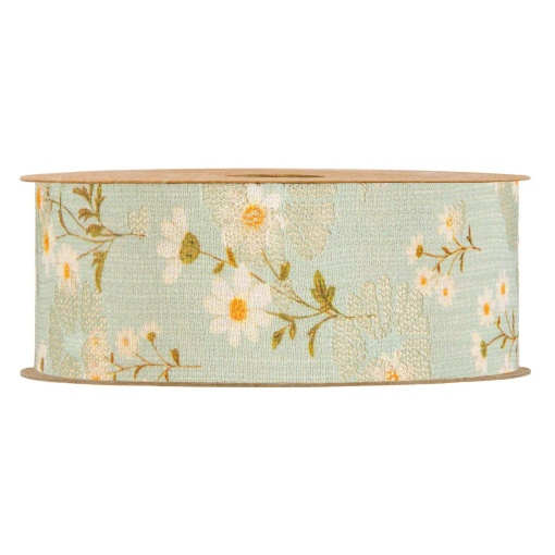 Fita de tecido dupla face MP Little Daisies 40mmx10m verde água 55