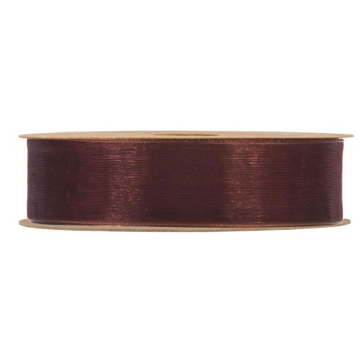 Fita de organza MP Organza Matt 25mmx20m castanho 39