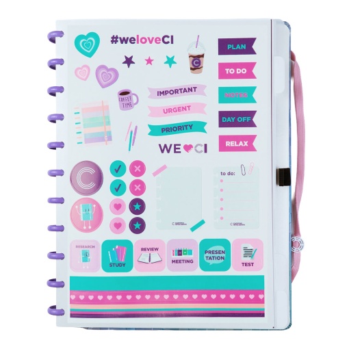 Caderno Inteligente grande (215x280mm) pautado Sparkle