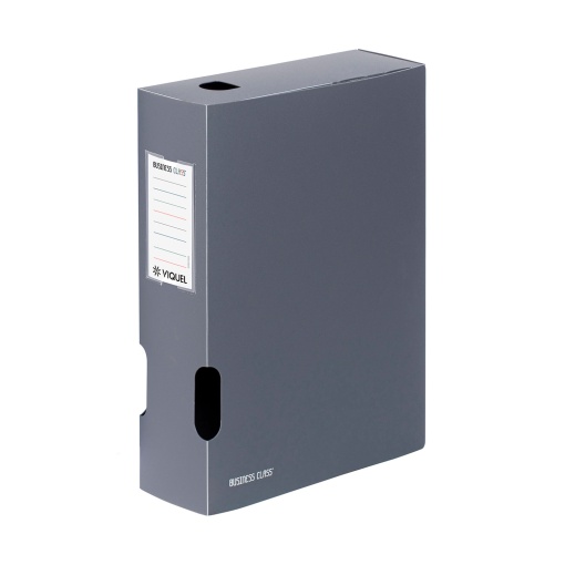 Caixa de arquivo morto VIQUEL Business Class A4 lombada de 80mm cinza