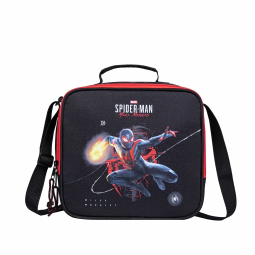 Lancheira térmica SPIDER-MAN Miles Morales 23x22x11cm adaptável a trolley