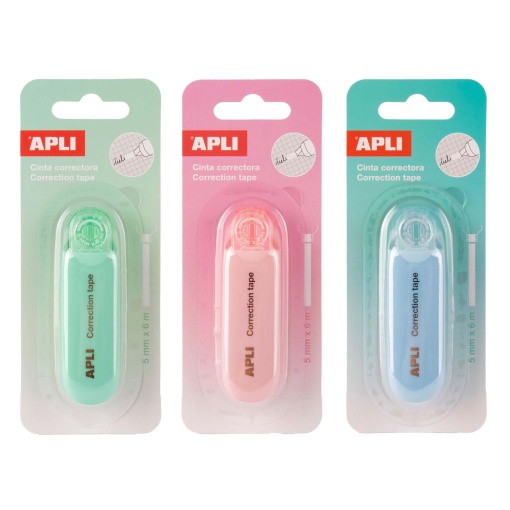 Corretor de fita APLI Nordik 5mmx6m sortido