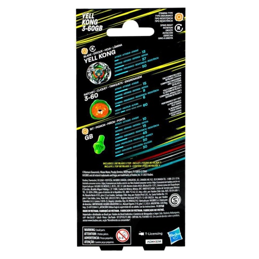 Beyblade x Yell Kong 3-60GB HASBRO