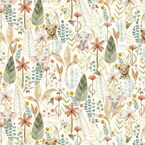 Tecido HILOGAR Mini Menagerie 10 bege 1x1,10m