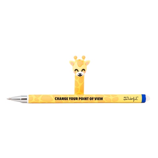 Erasable ballpoint pen MR. WONDERFUL Bo-Bo giraffe "Change your point of view"