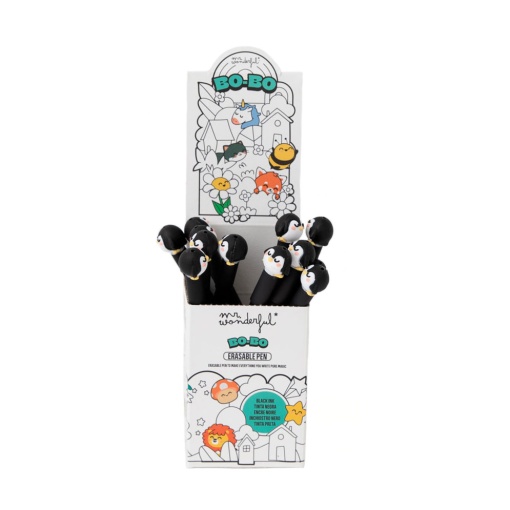 Esferográfica apagável MR.WONDERFUL Bo-Bo pinguim "Cool is my favourite mood"