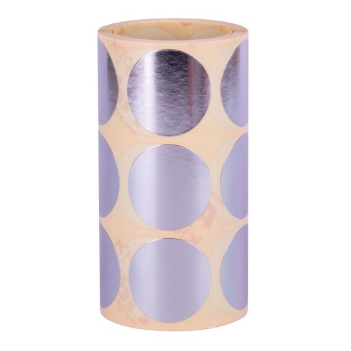 Adhesive labels in a roll, 33mm, silver (708 units) APLI KIDS 18482