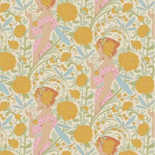 Tecido TILDA Songbird Aubrey Mustard 1x1,10m