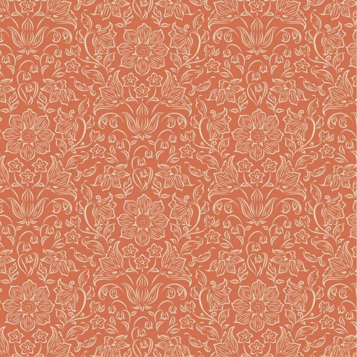 Tecido TILDA Songbird Lila Coral 1x1,10m