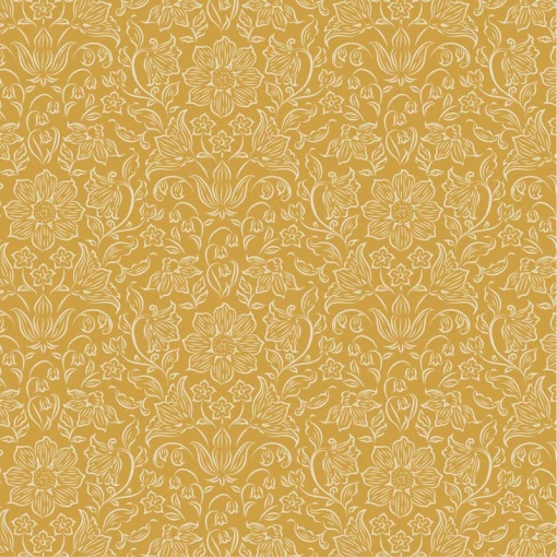 Tecido TILDA Songbird Lila Mustard 1x1,10m