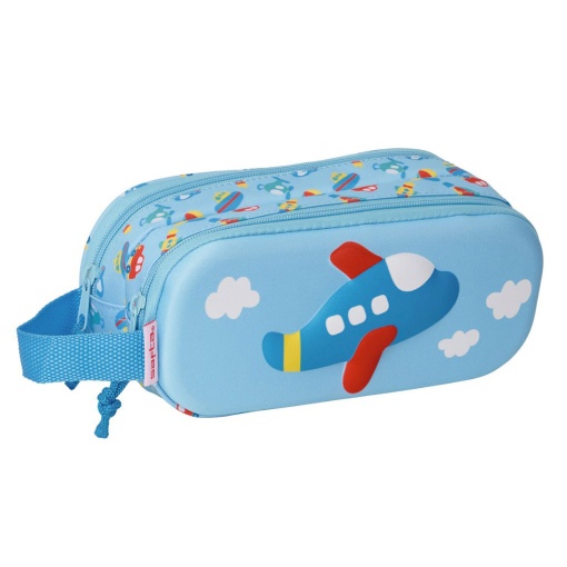 Estojo duplo SAFTA Avião 3D