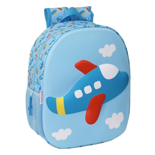 Mochila SAFTA Avião 3D 33x27x10cm