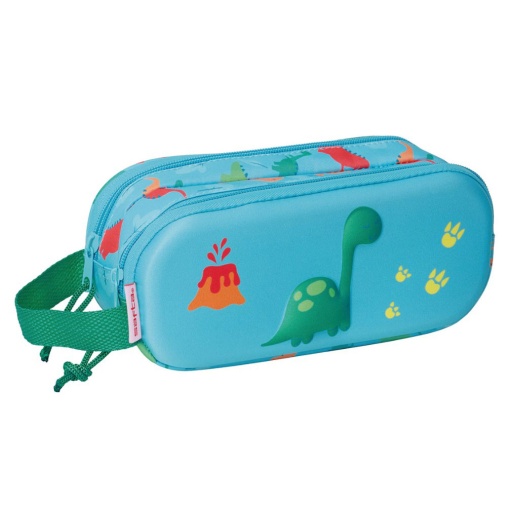 Estojo duplo SAFTA Dino 3D