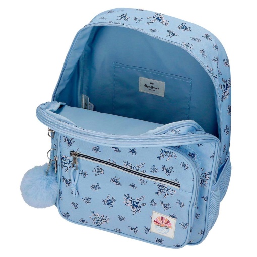Mochila PEPE JEANS Olivia azul claro 44x32x22cm adaptable a carro