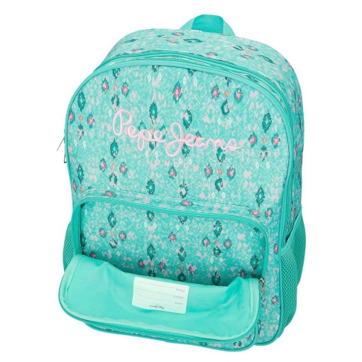 Mochila PEPE JEANS Sun turquesa 40x30x12cm adaptable a carro