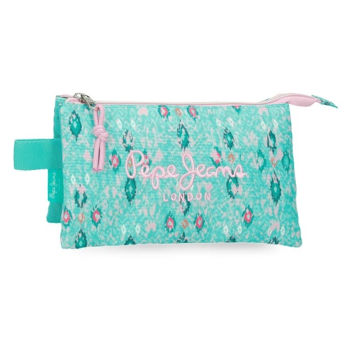 Estojo triplo PEPE JEANS Sun turquesa
