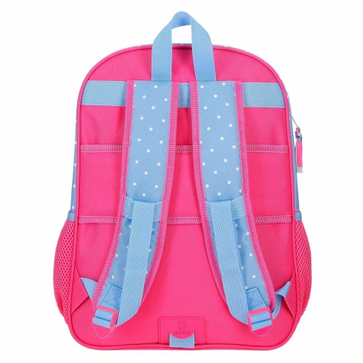 Mochila Disney Minnie Mouse Flores 40x30x13cm, adaptable a carro.