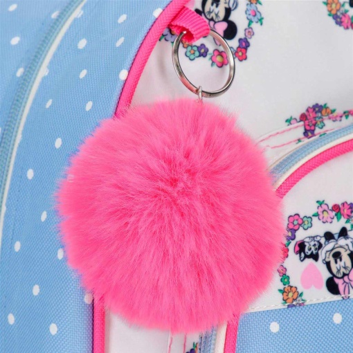 Mochila Disney Minnie Mouse Flores 40x30x13cm, adaptable a carro.