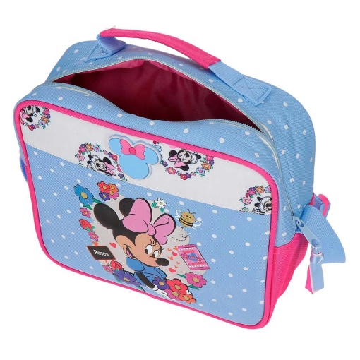 Lancheira Disney Minnie Mouse Flowers 23x20x9cm adaptável a trolley
