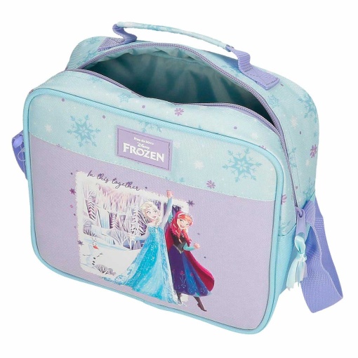 Lancheira Disney Frozen In This Together 23x20x9cm adaptável a trolley