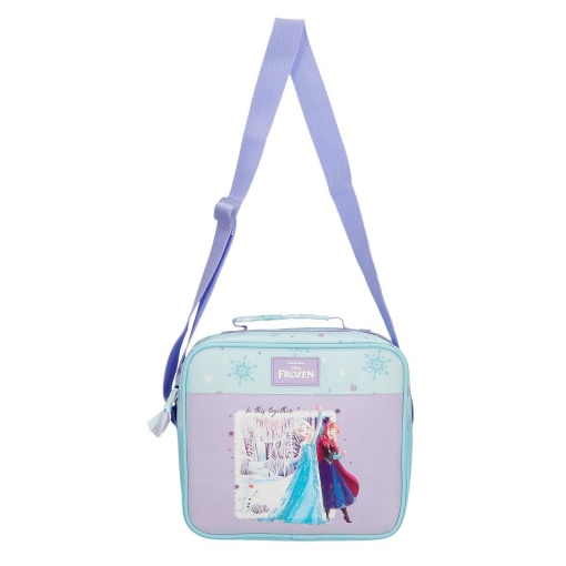 Lancheira Disney Frozen In This Together 23x20x9cm adaptável a trolley