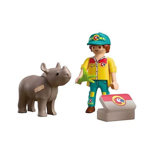 PLAYMOBIL Duopack Guardia con Rinoceronte 72025
