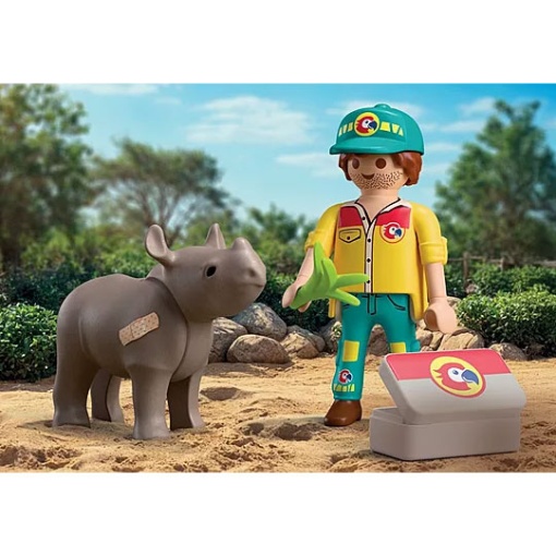 PLAYMOBIL Duopack Guardia con Rinoceronte 72025