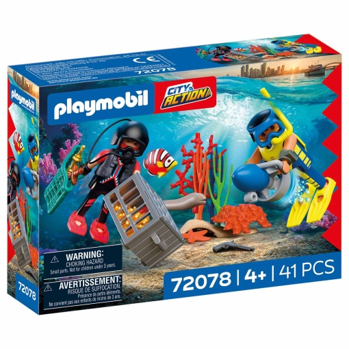 PLAYMOBIL City Action Police Diver with Treasure 72078