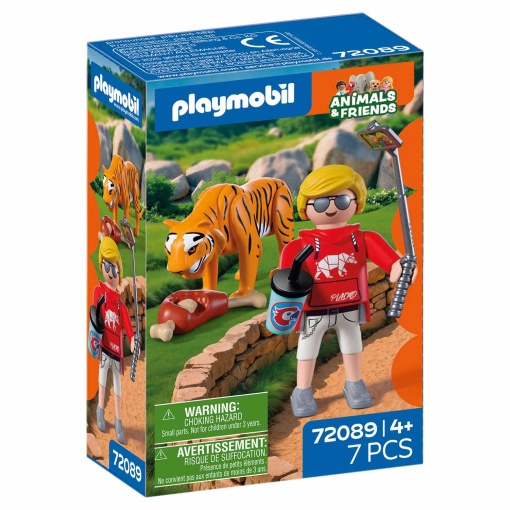 PLAYMOBIL Animal & Friends Zoo: Tigre e Visitante 72089
