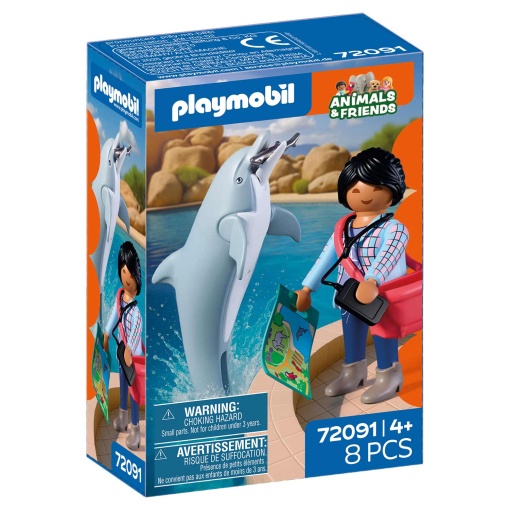 PLAYMOBIL Animal & Friends Zoo: Golfinho e Visitante 72091