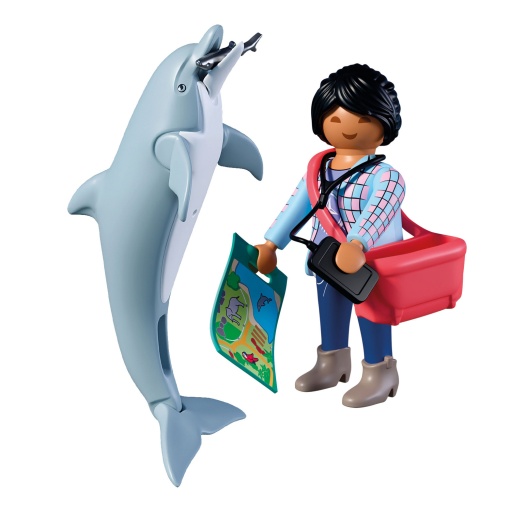 PLAYMOBIL Animal & Friends Zoo: Golfinho e Visitante 72091